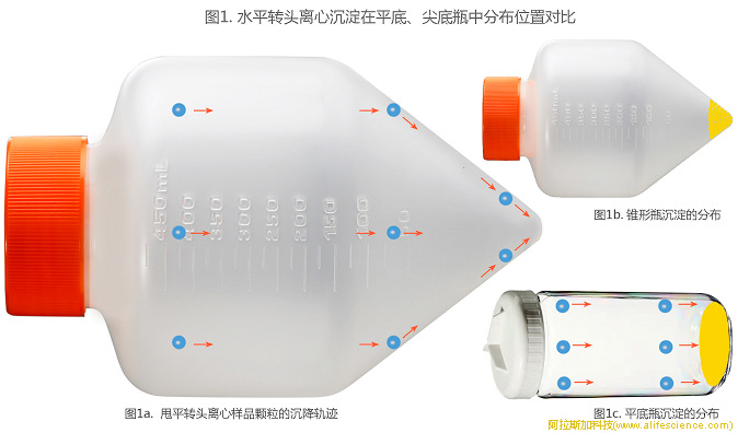 圖1. 水平轉(zhuǎn)頭離心沉淀在平底、尖底瓶中分布位置對比.jpg
